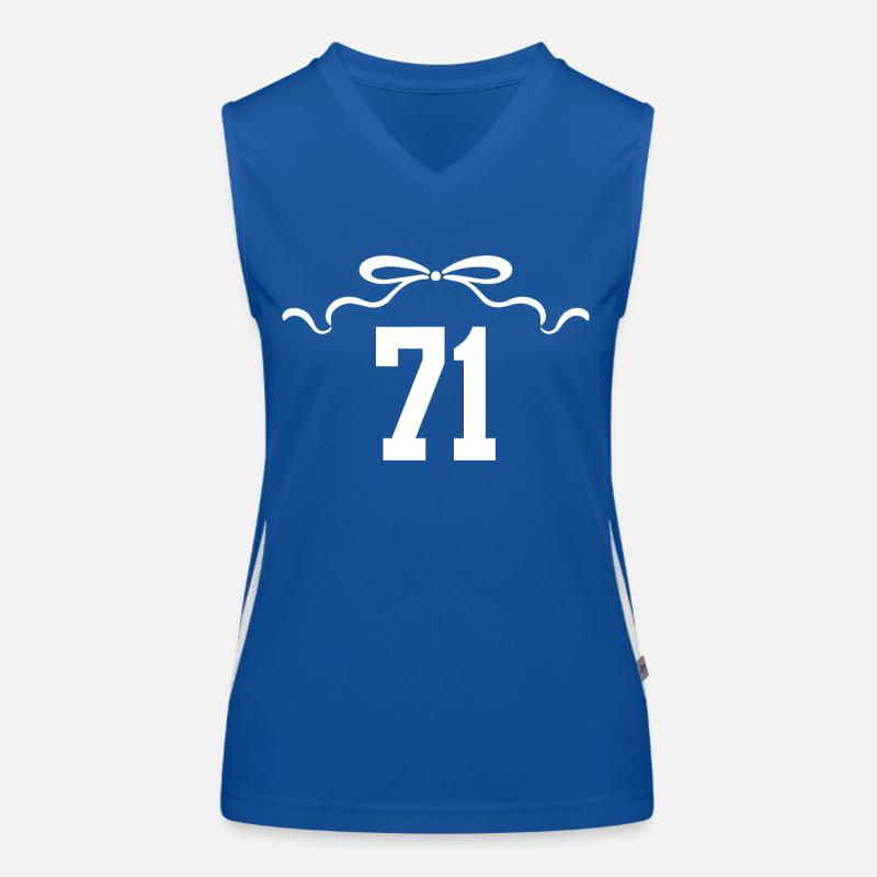 Nummer 71 Knoten - 71. Jahrestag Funktionelles Kontrast-Tank Top für Frauen