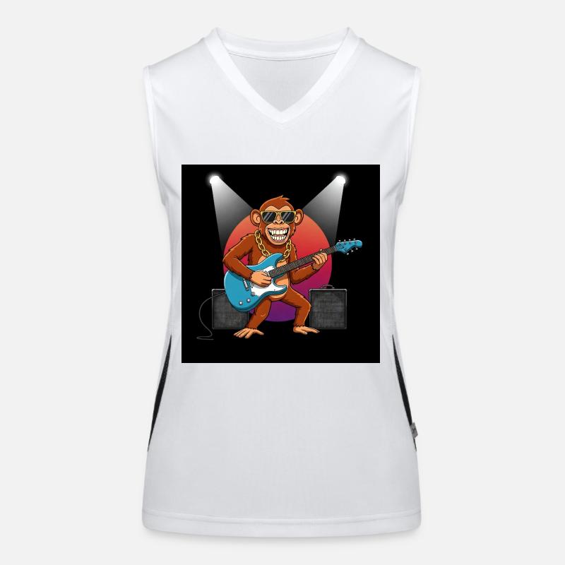 When monkeys rock: An animal jam session Women's Functional Contrast Tank Top