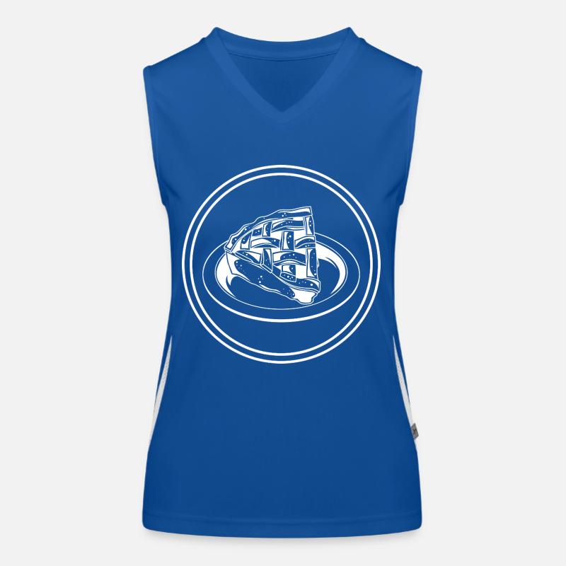 Apfelkuchen Backen Funktionelles Kontrast-Tank Top für Frauen