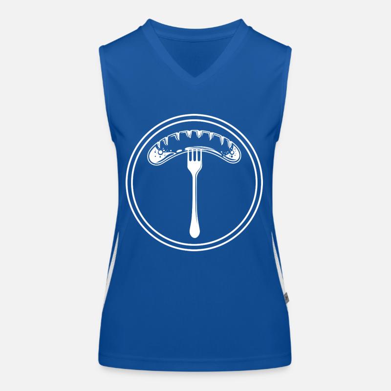 Bratwurst Wurst Funktionelles Kontrast-Tank Top für Frauen