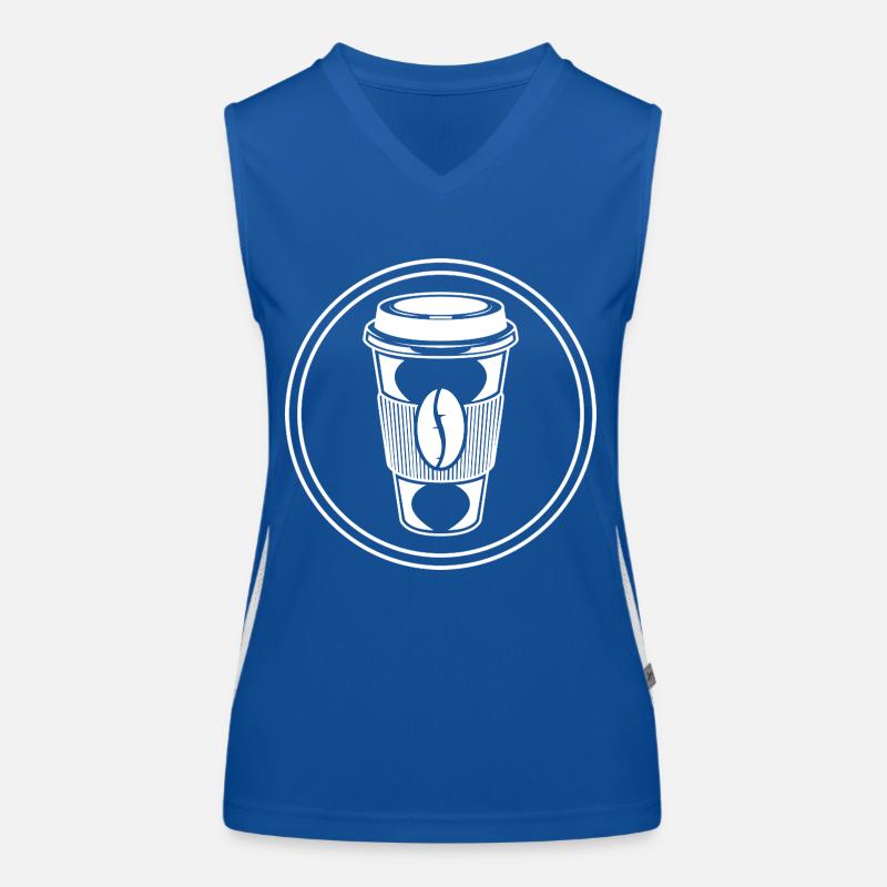 Kaffee Symbol Funktionelles Kontrast-Tank Top für Frauen