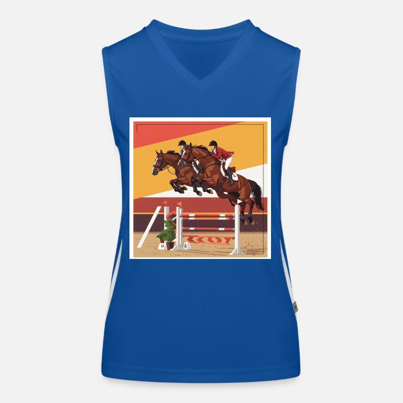 L’art du saut d’obstacles Débardeur respirant contrasté Femme