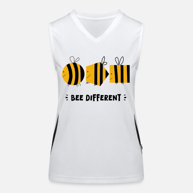 Bee Different – einzigartiges Bienengekritzel, verspielte Kunst Funktionelles Kontrast-Tank Top für Frauen