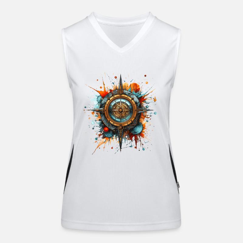 Compass Rose Women's Functional Contrast Tank Top