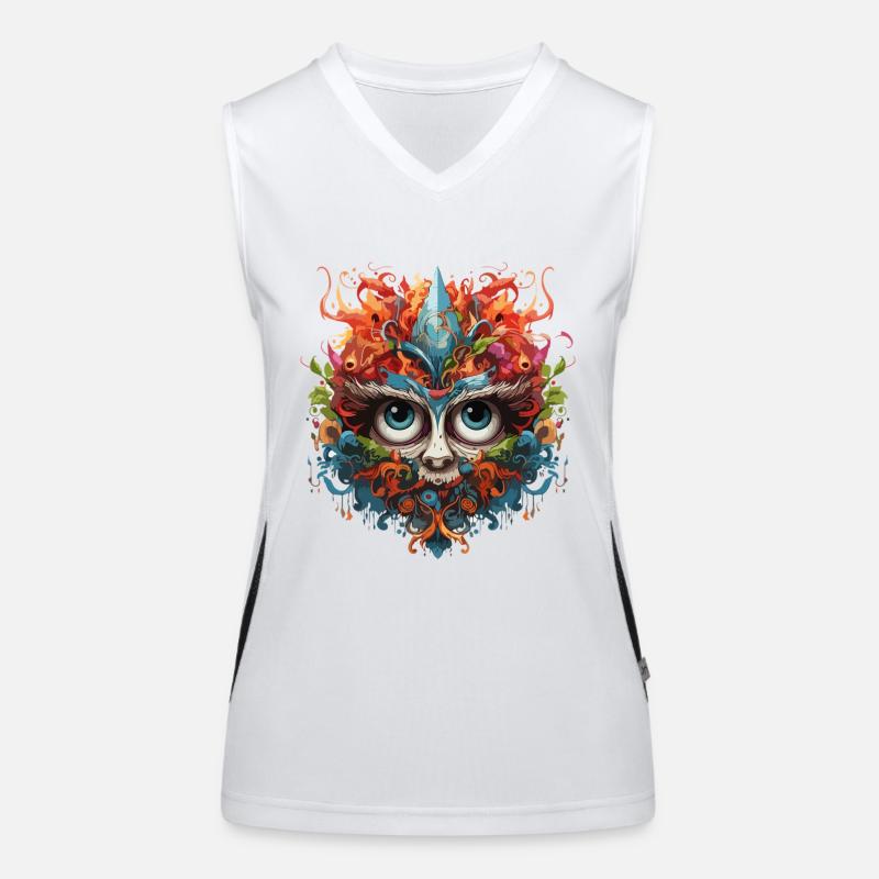 Mystische Augen Funktionelles Kontrast-Tank Top für Frauen