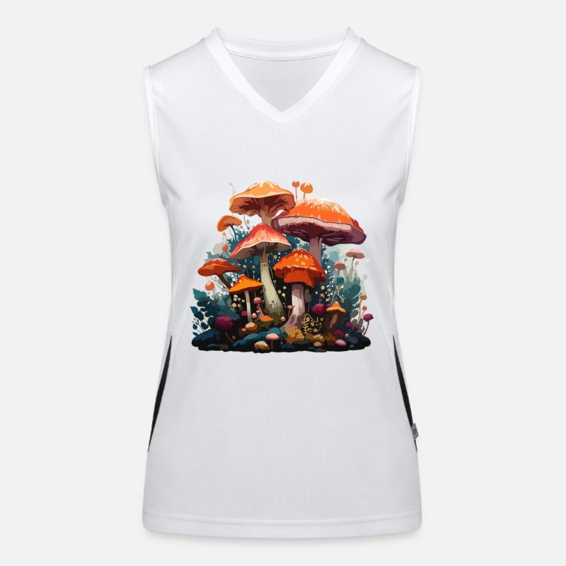 Forest mushrooms Women's Functional Contrast Tank Top