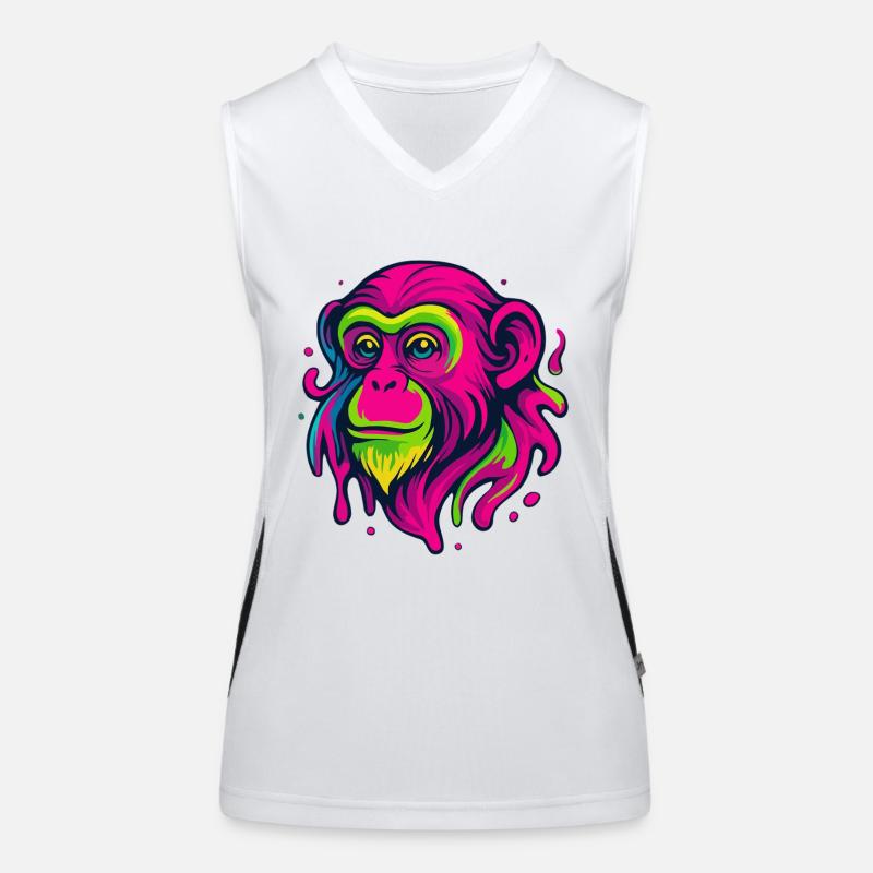 Neon Affe Funktionelles Kontrast-Tank Top für Frauen