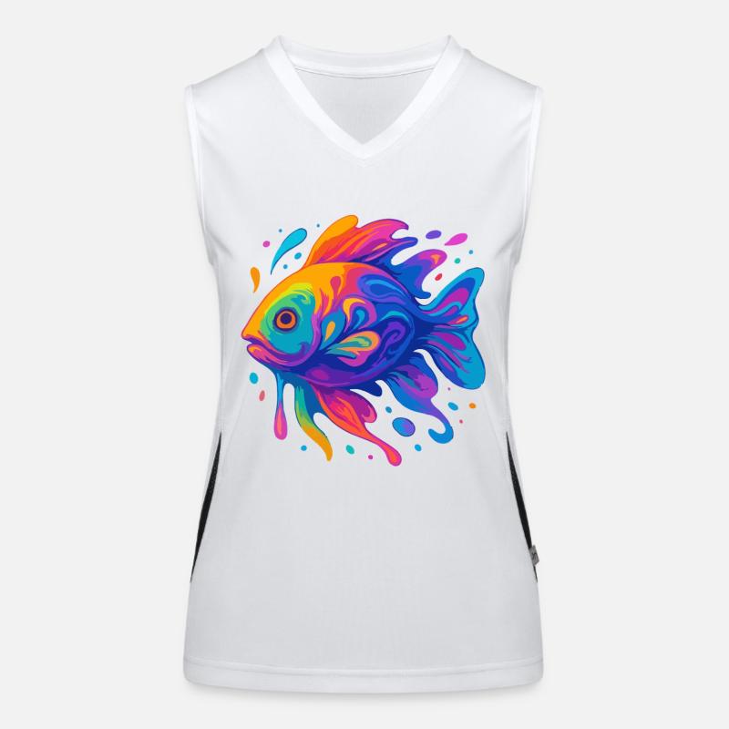 Rainbow Fish Women's Functional Contrast Tank Top
