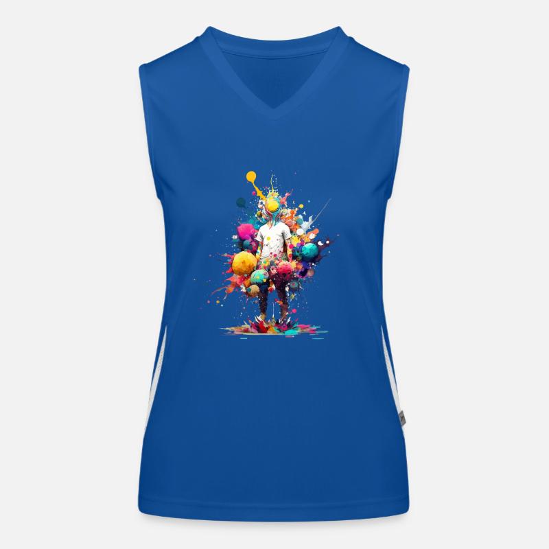 Planète de couleur Débardeur respirant contrasté Femme