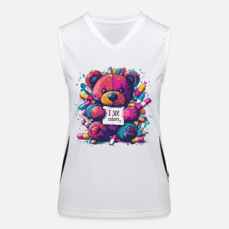 Visionary Bear Women's Functional Contrast Tank Top