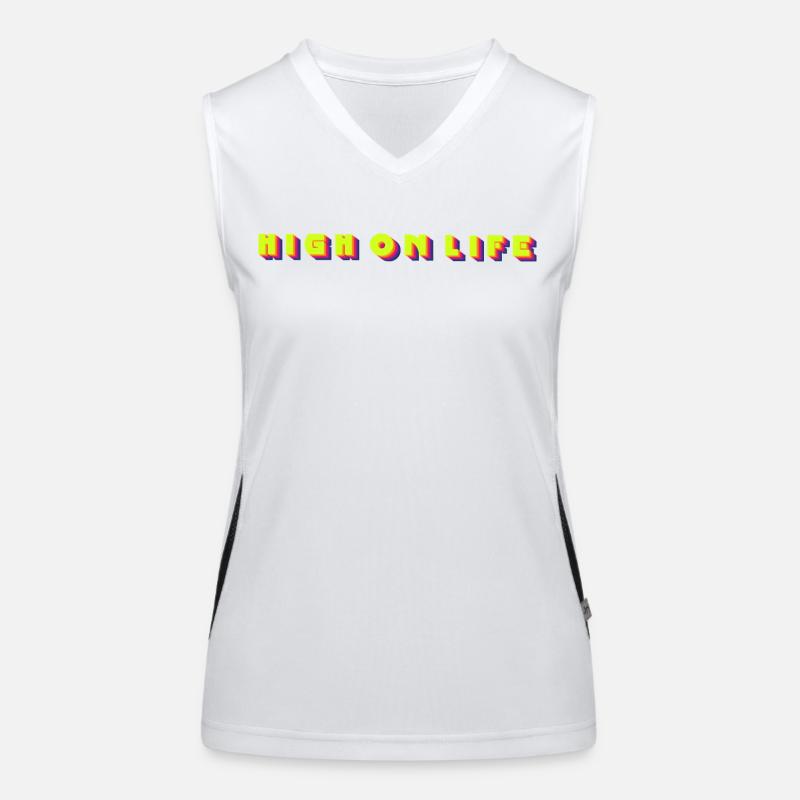 High on life Funktionelles Kontrast-Tank Top für Frauen