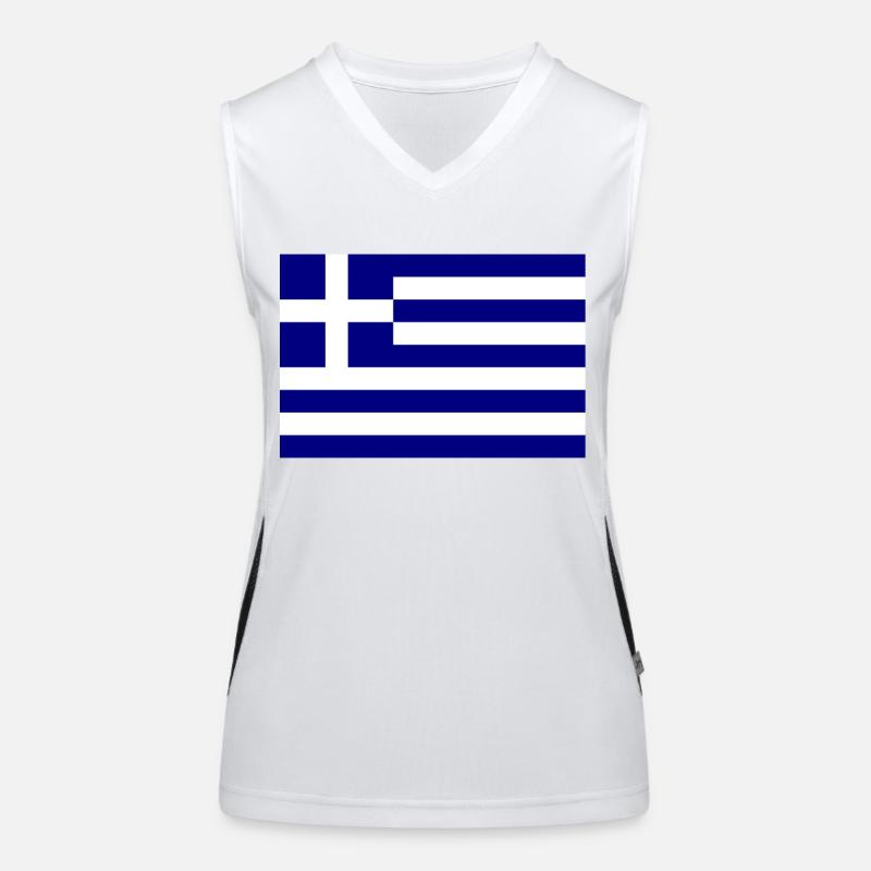 Drapeau Athènes Grèce Débardeur respirant contrasté Femme