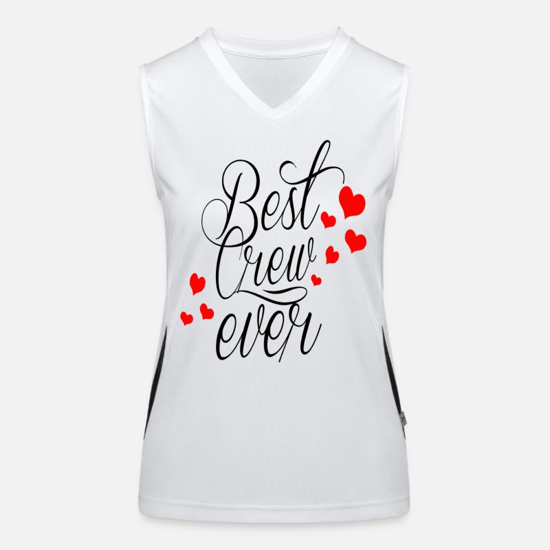BEST CREW EVER Funktionelles Kontrast-Tank Top für Frauen
