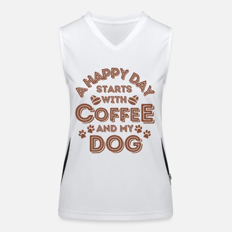 Café pour chien Café pour chiens Débardeur respirant contrasté Femme