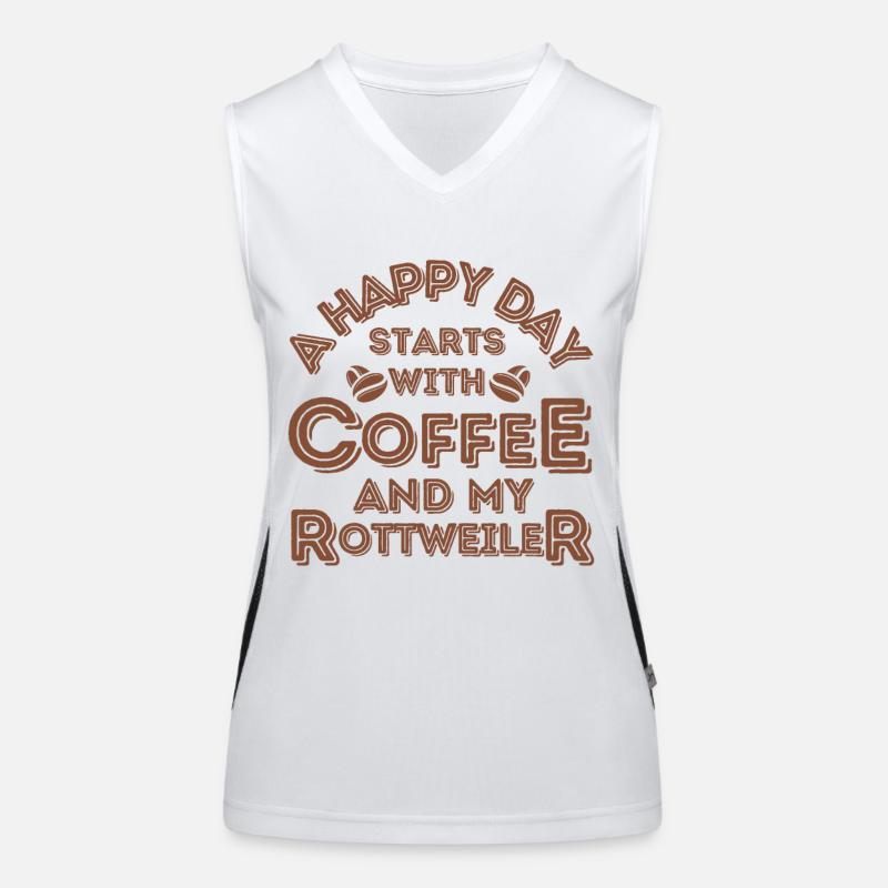 Rottweiler Café pour chiens Débardeur respirant contrasté Femme