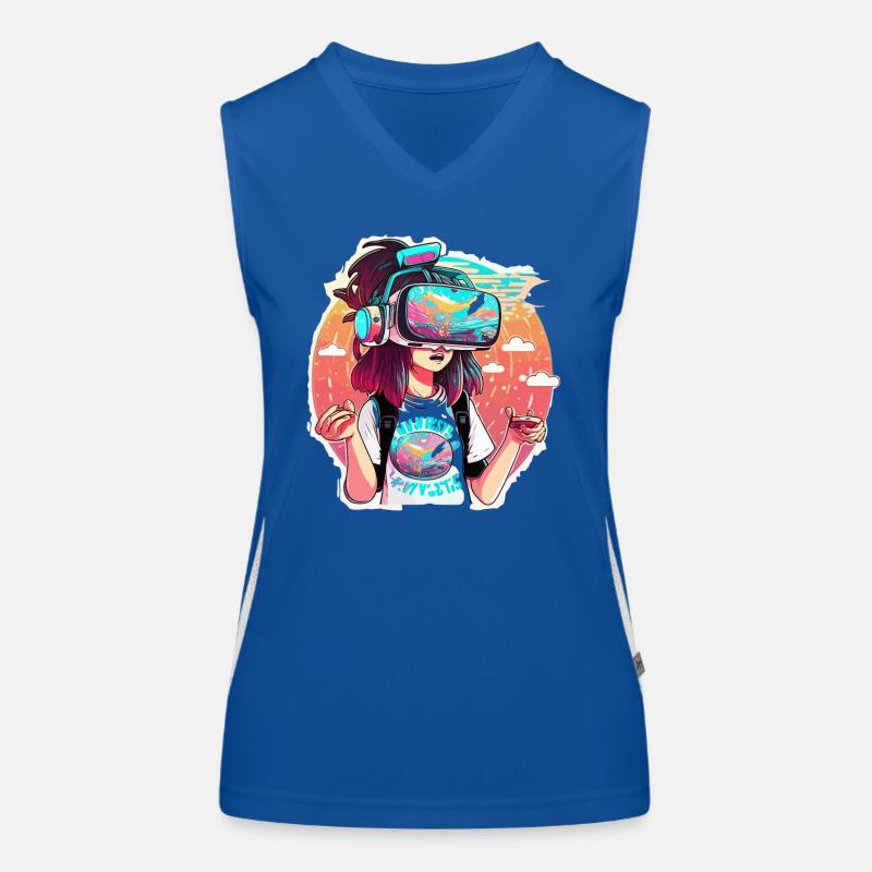 VR holographique Débardeur respirant contrasté Femme