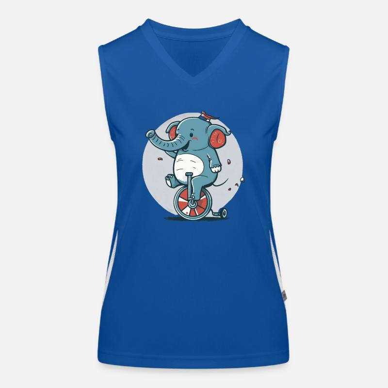 Éléphant monocycle Débardeur respirant contrasté Femme