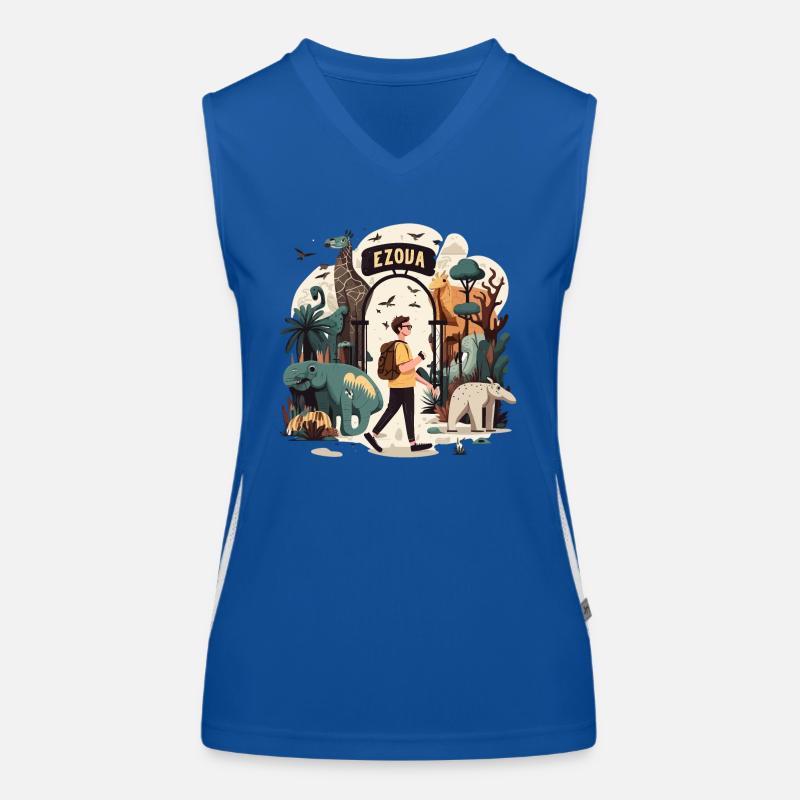 Theme Park Thrill: Amusement Park Fun Women's Functional Contrast Tank Top