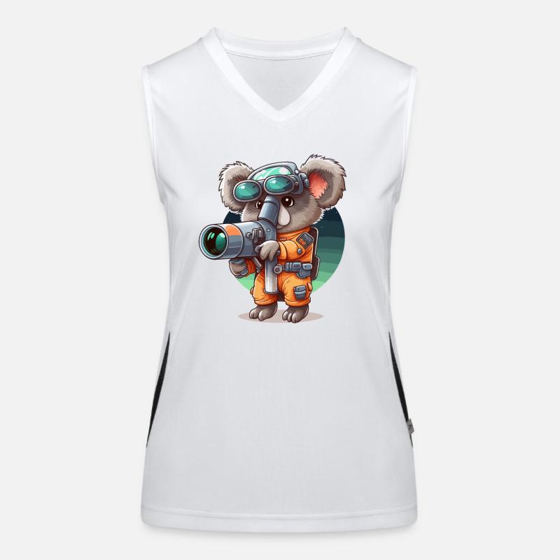 Space Koala Women's Functional Contrast Tank Top