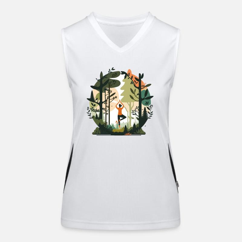 Forest Flow Women's Functional Contrast Tank Top
