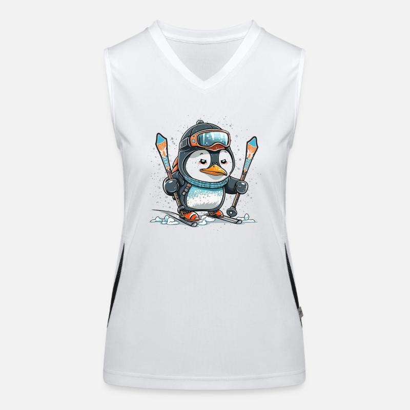 Kühle Abfahrt Funktionelles Kontrast-Tank Top für Frauen