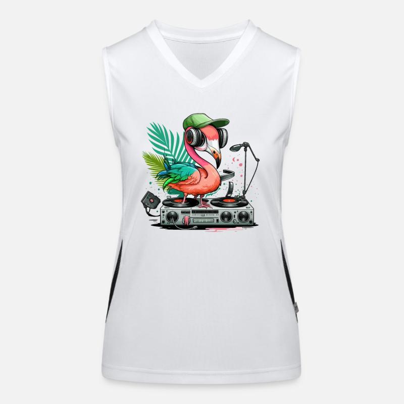 Groovy Oiseau Rose Débardeur respirant contrasté Femme