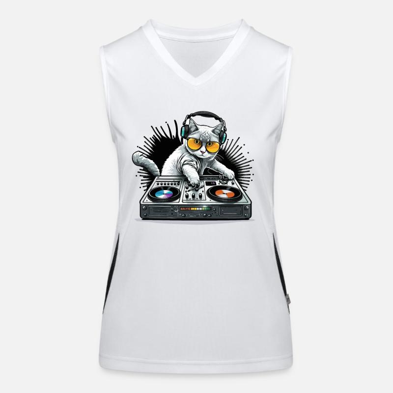 Katzen-Schnitte Funktionelles Kontrast-Tank Top für Frauen