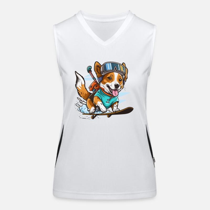 Pfoten-Pulver Funktionelles Kontrast-Tank Top für Frauen