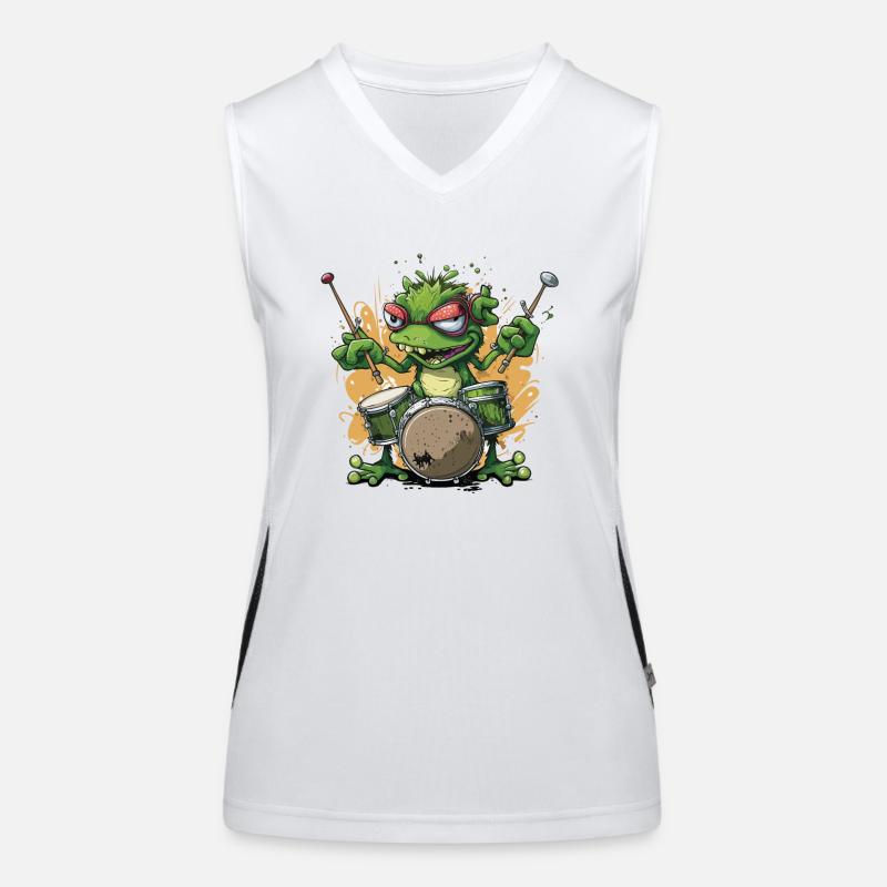 Frogs Rhythms Women's Functional Contrast Tank Top