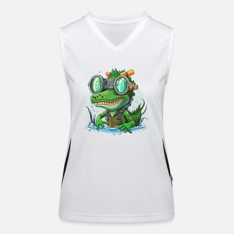 Crocodile and Snorkels Women's Functional Contrast Tank Top