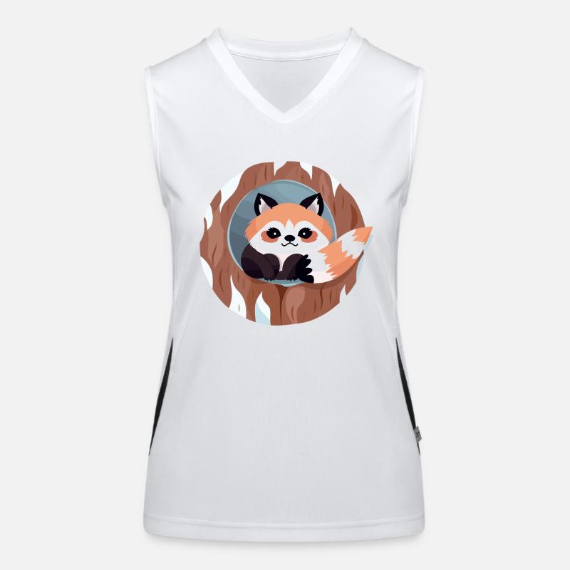Kuscheliger roter Panda Funktionelles Kontrast-Tank Top für Frauen