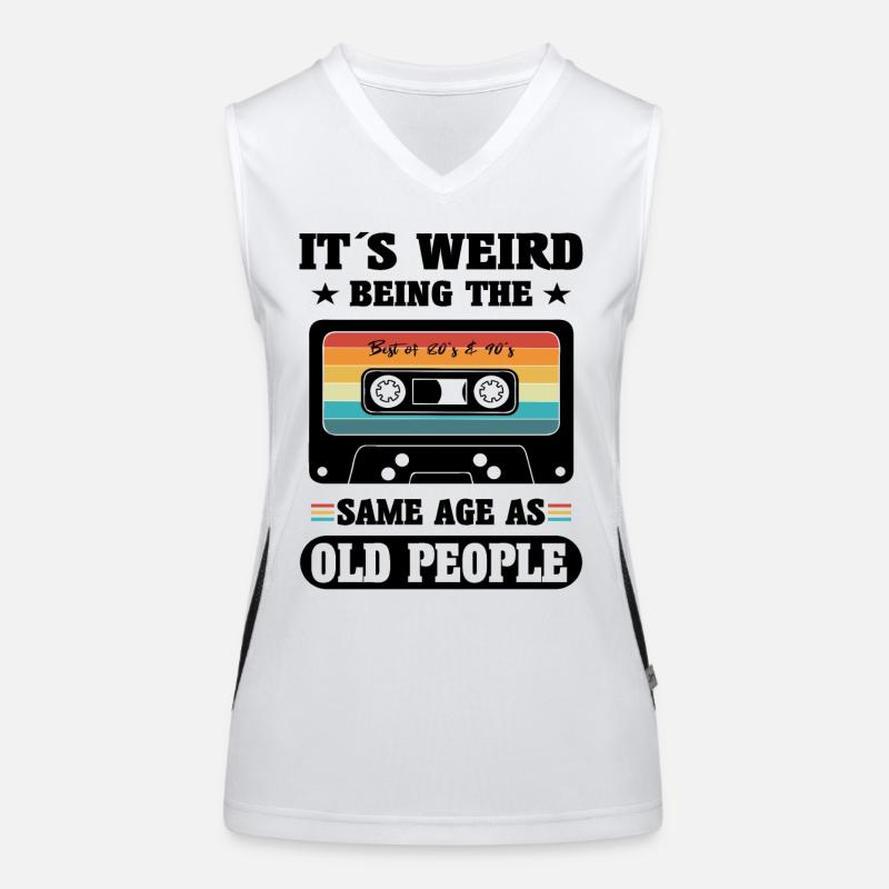 It's weird being the same age as old people Retro Women's Functional Contrast Tank Top