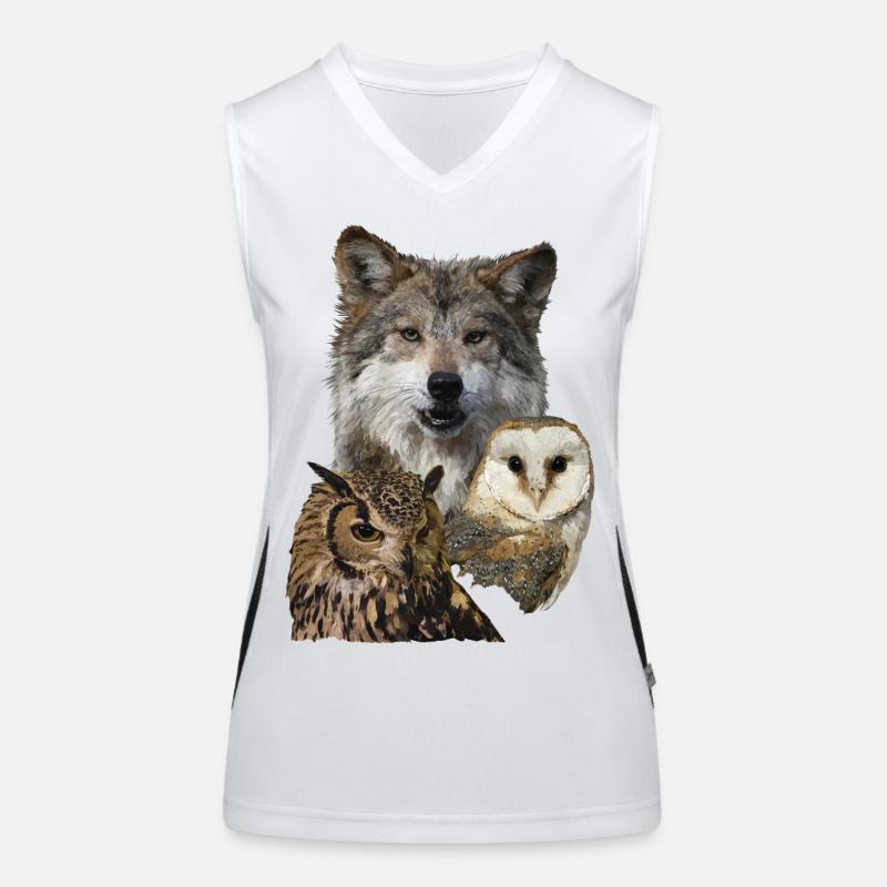 Loup et hiboux Débardeur respirant contrasté Femme