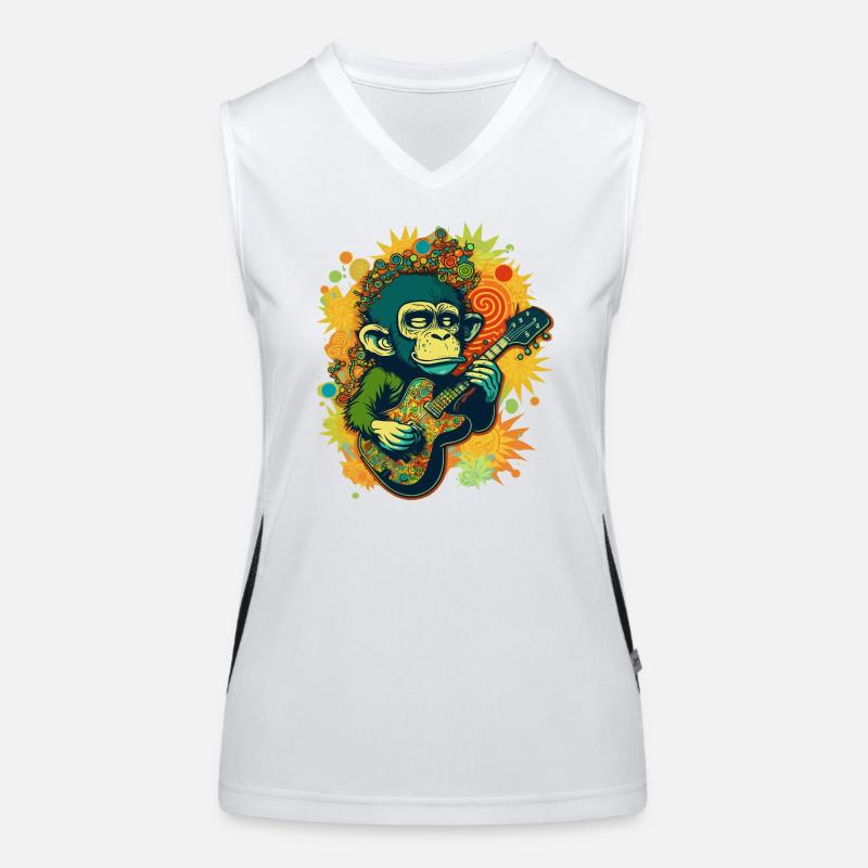 The Groovy Monkey: A Psychedelic Music Experience Women's Functional Contrast Tank Top