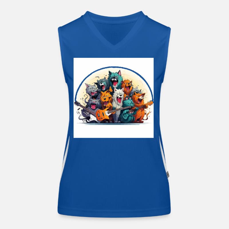 Das schrullige Jazz Ensemble Funktionelles Kontrast-Tank Top für Frauen