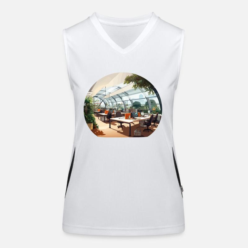 Dynamischer Arbeitsbereich Funktionelles Kontrast-Tank Top für Frauen