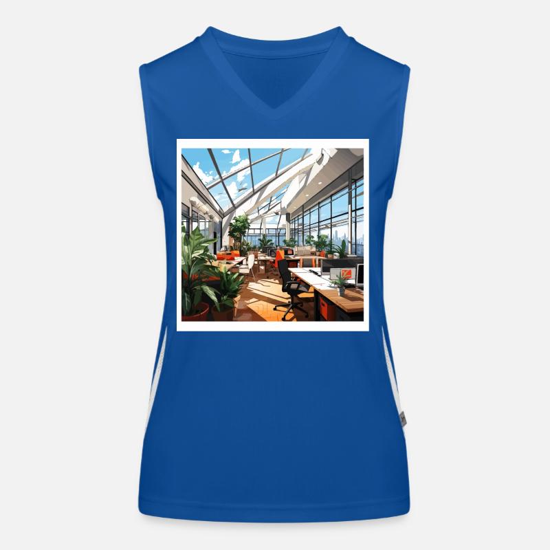 Collaboration ouverte Débardeur respirant contrasté Femme