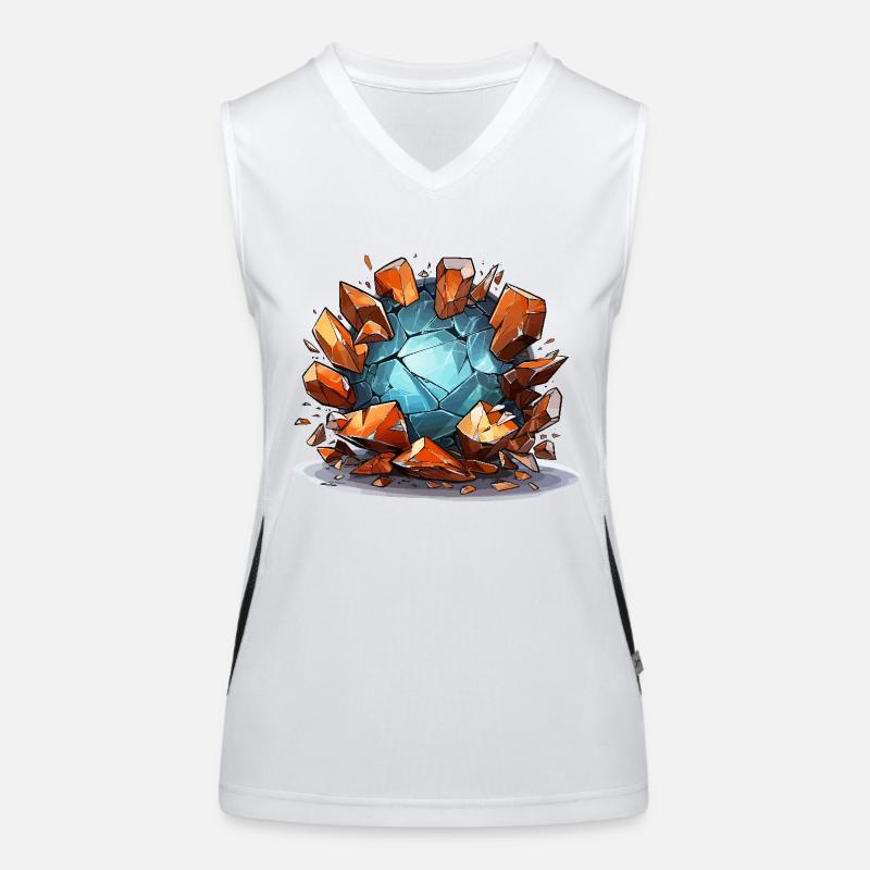 Frontières fragmentées Débardeur respirant contrasté Femme