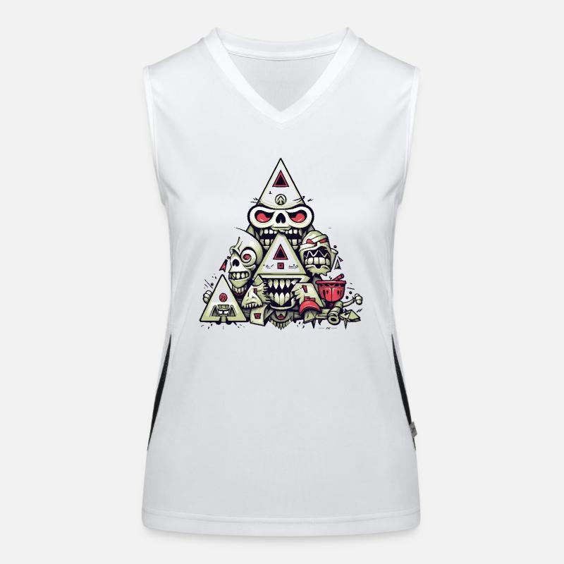 Abstract Collage Women's Functional Contrast Tank Top