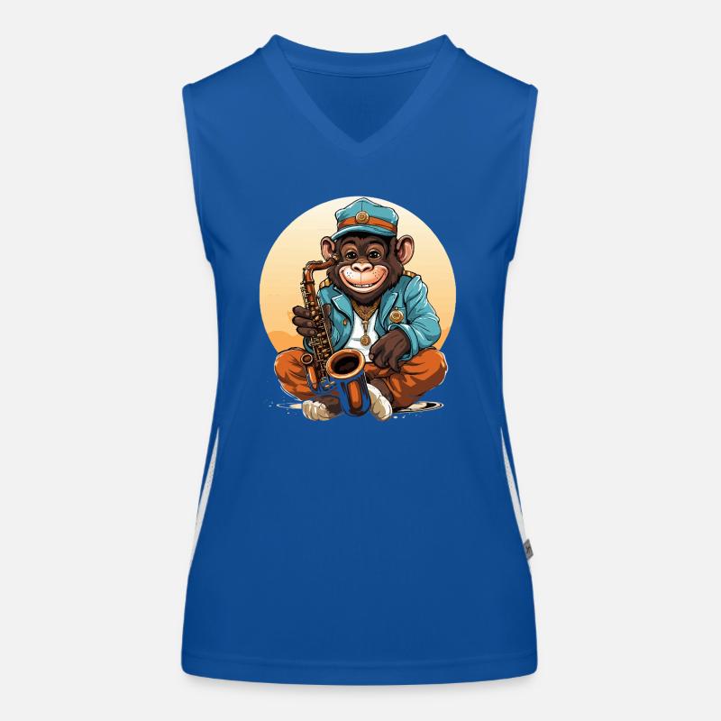 Schwingendes Affenständchen Funktionelles Kontrast-Tank Top für Frauen