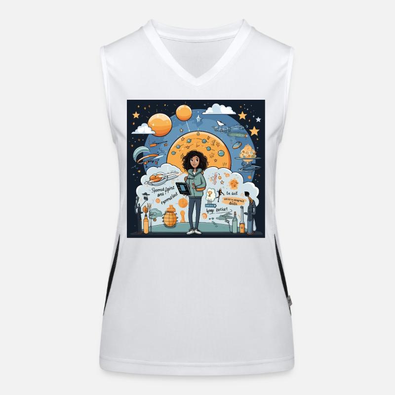 Der Träumer-Planer Funktionelles Kontrast-Tank Top für Frauen