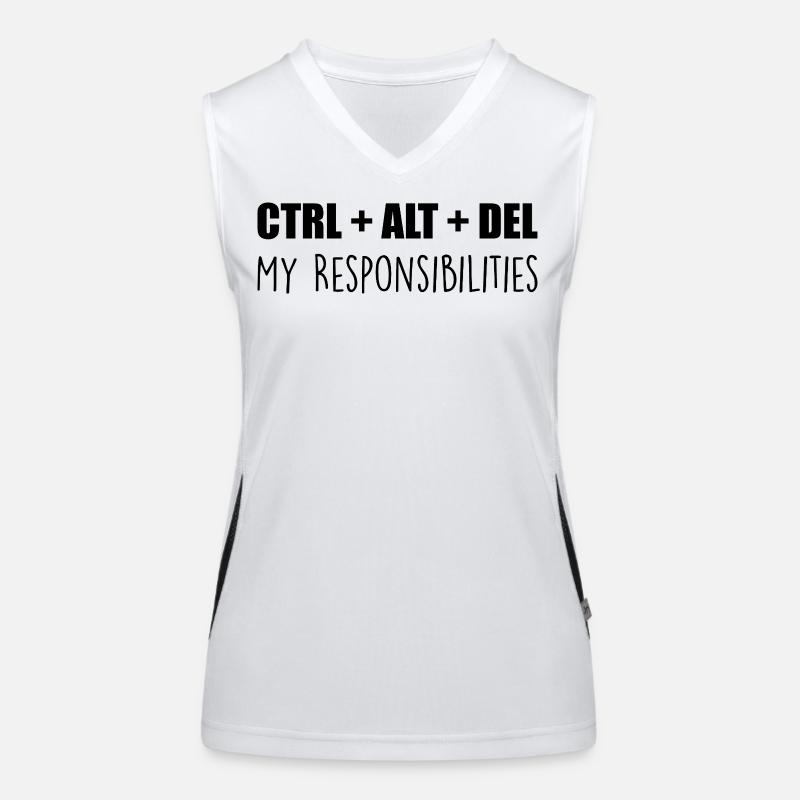 ctrl + alt + del : my responsibilities Débardeur respirant contrasté Femme