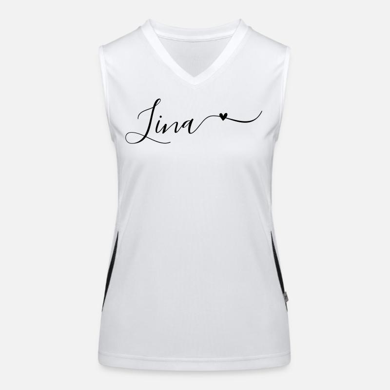 Lina Name First Name Decorative Women's Functional Contrast Tank Top