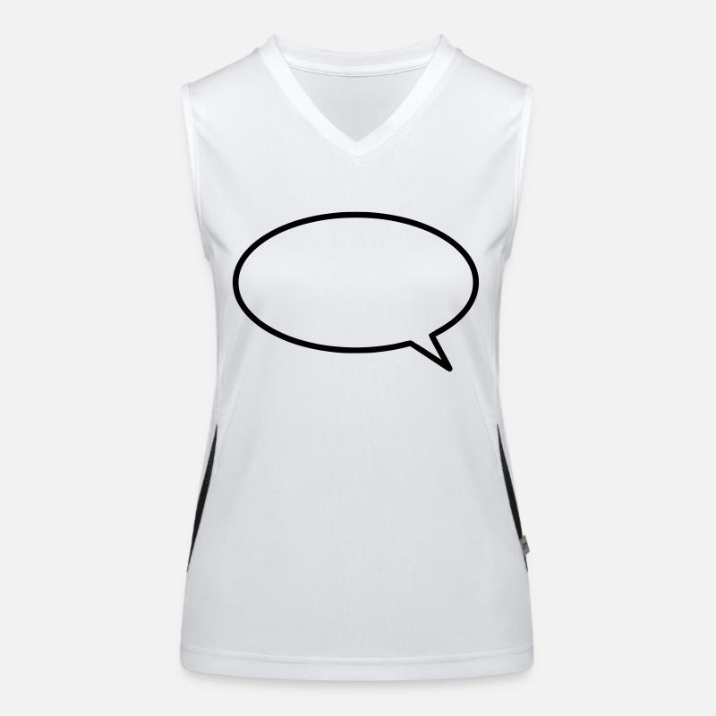 Speech Bubble (Round) Women's Functional Contrast Tank Top