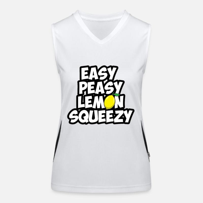easy peasy lemon squeezy Women's Functional Contrast Tank Top