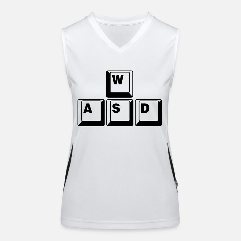 WASD Game Control Key combo Women's Functional Contrast Tank Top