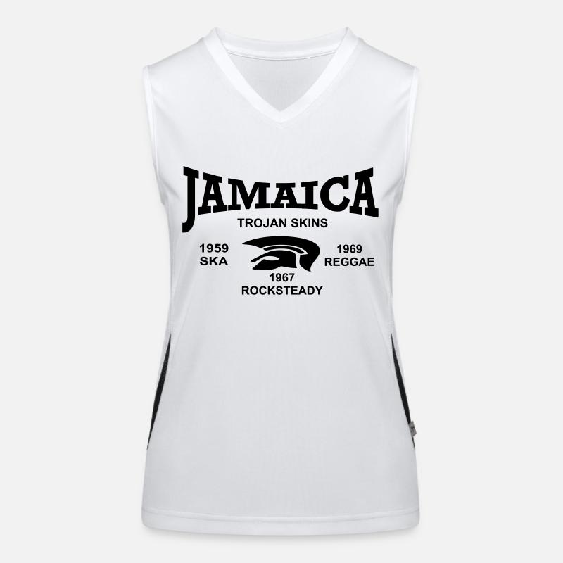 jamaica trojan skins Funktionelles Kontrast-Tank Top für Frauen