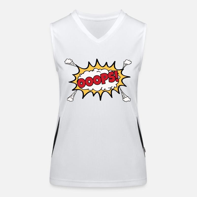 OOOPS Comic Graffiti Women's Functional Contrast Tank Top