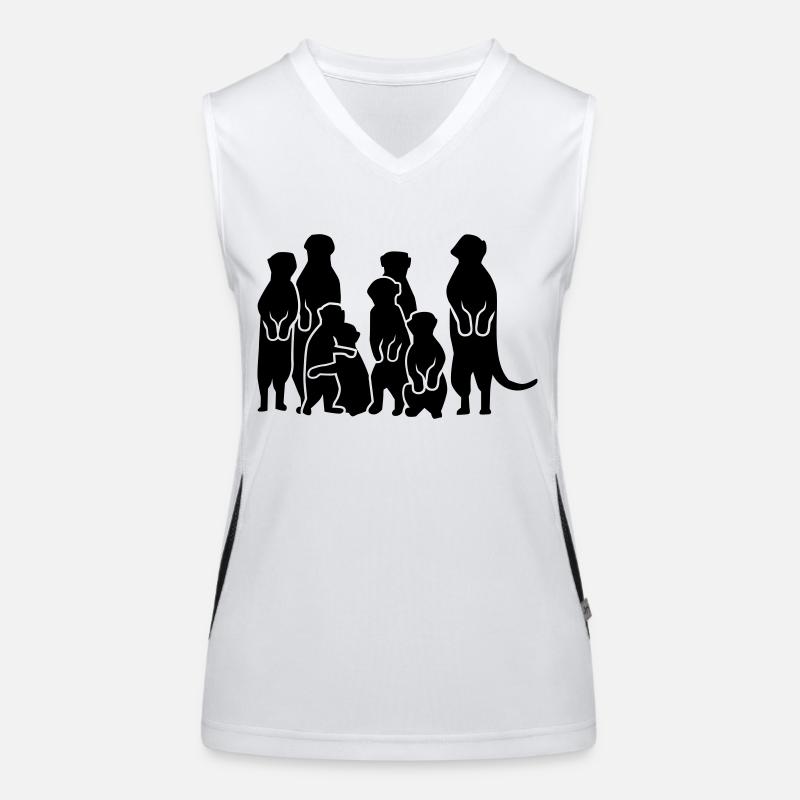 Erdmännchen Funktionelles Kontrast-Tank Top für Frauen
