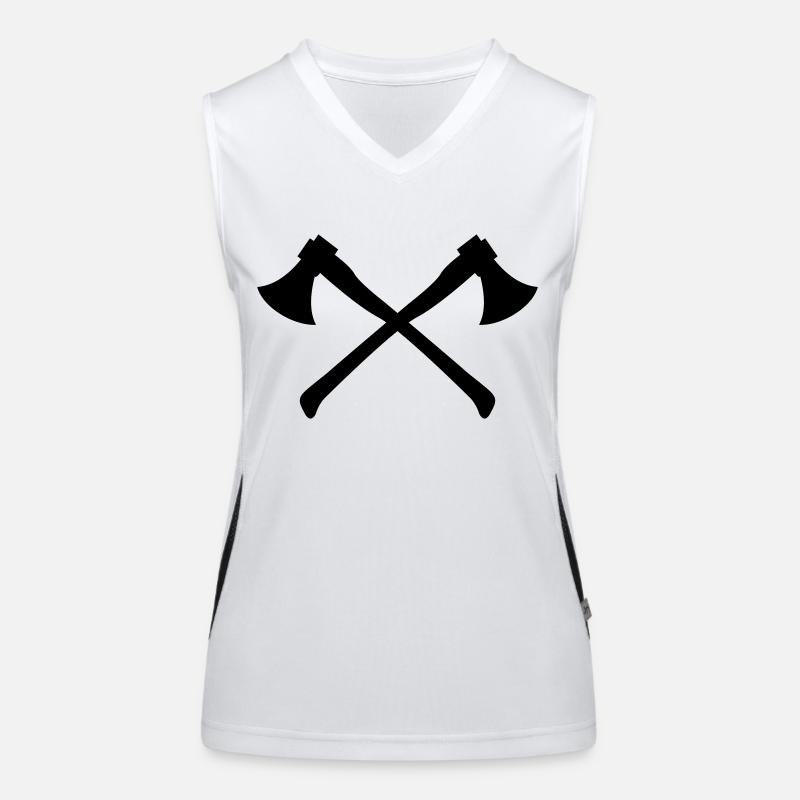 äxte - axes - axe - axt Funktionelles Kontrast-Tank Top für Frauen